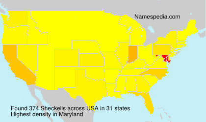 Surname Sheckells in USA