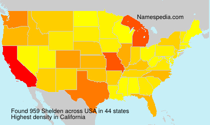 Surname Shelden in USA Surname Shelden in USA