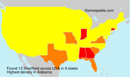 Surname Sherffield in USA