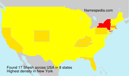 Surname Shesh in USA Surname Shesh in USA