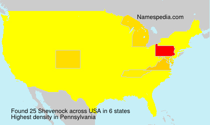 Surname Shevenock in USA Surname Shevenock in USA