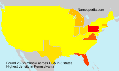 Surname Shimkoski in USA