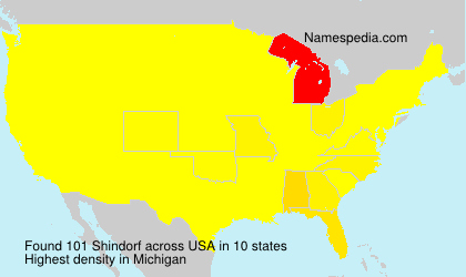 Surname Shindorf in USA