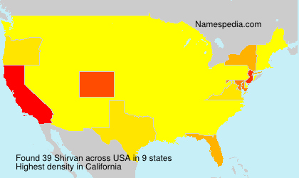 Surname Shirvan in USA
