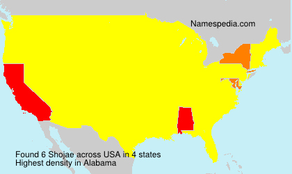 Surname Shojae in USA