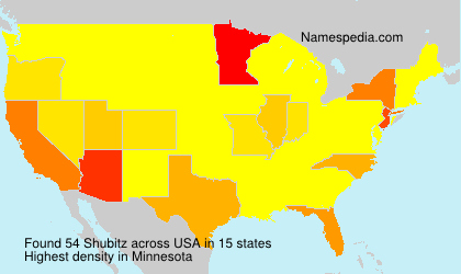 Surname Shubitz in USA