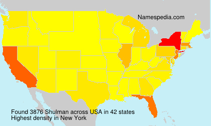 Surname Shulman in USA