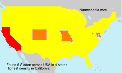 Surname Siaden in USA Surname Siaden in USA