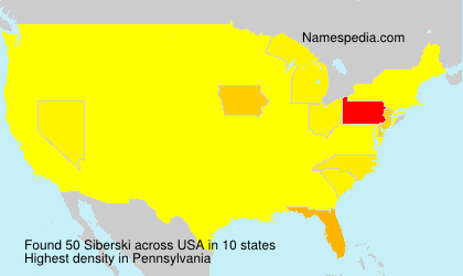 Surname Siberski in USA