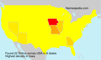 Surname Sichra in USA