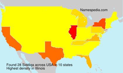 Surname Siddiqa in USA