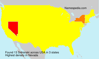 Surname Sidranski in USA Surname Sidranski in USA