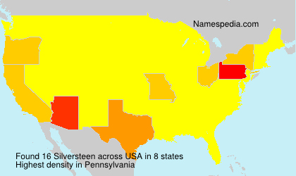 Surname Silversteen in USA