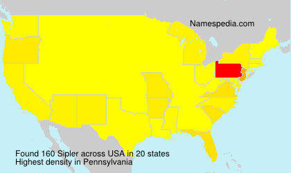 Surname Sipler in USA