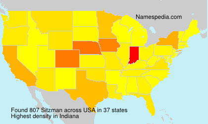 Surname Sitzman in USA