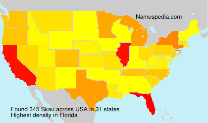 Surname Skau in USA