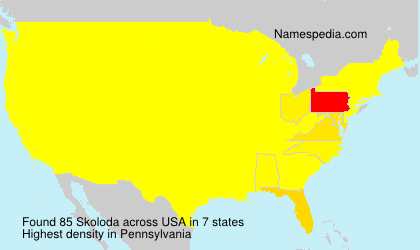 Surname Skoloda in USA