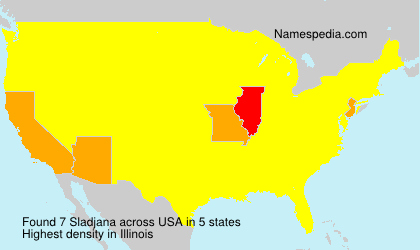 Surname Sladjana in USA