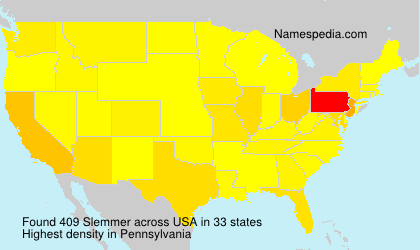 Surname Slemmer in USA