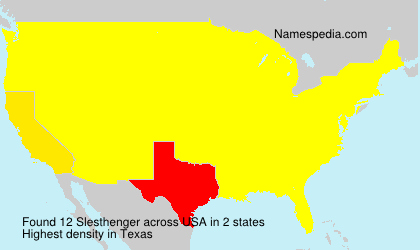 Surname Slesthenger in USA