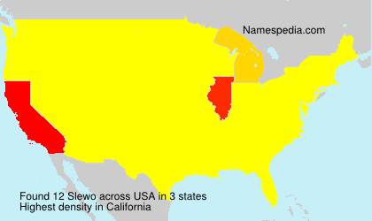 Surname Slewo in USA