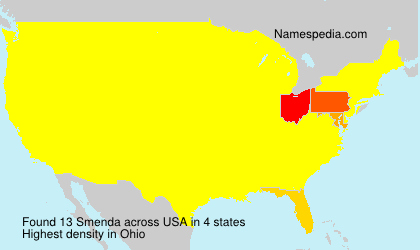 Surname Smenda in USA
