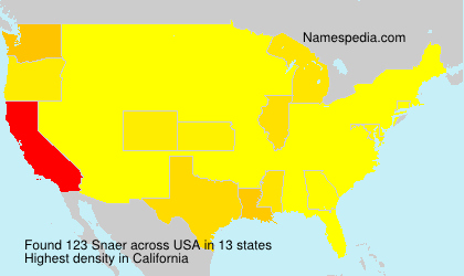 Surname Snaer in USA