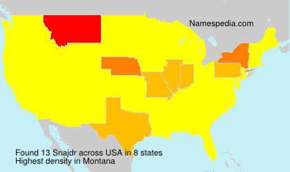 Surname Snajdr in USA