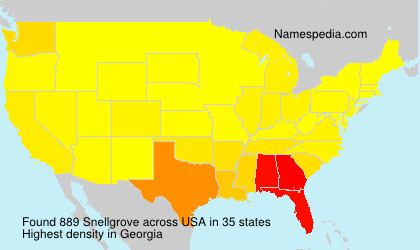 Surname Snellgrove in USA