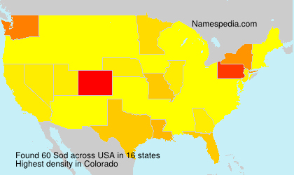 Surname Sod in USA Surname Sod in USA