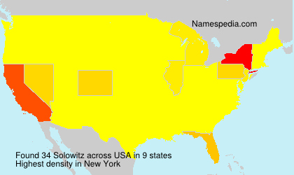 Surname Solowitz in USA Surname Solowitz in USA