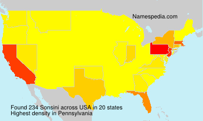 Surname Sonsini in USA