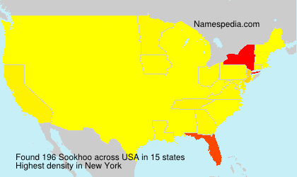 Surname Sookhoo in USA