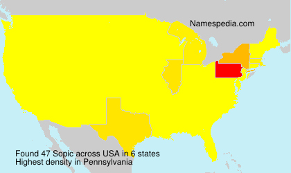 Surname Sopic in USA
