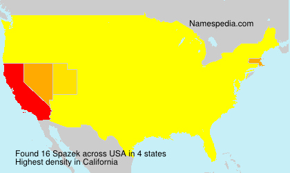 Surname Spazek in USA