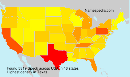 Surname Speck in USA