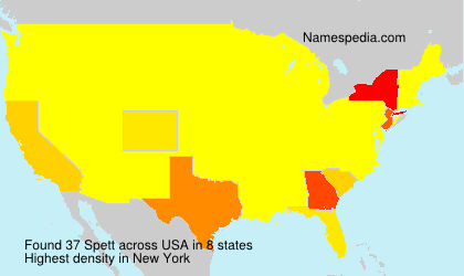Surname Spett in USA