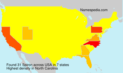 Surname Spiron in USA