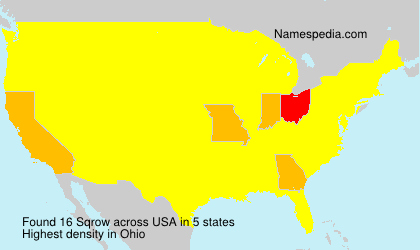 Surname Sqrow in USA