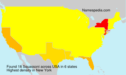 Surname Squassoni in USA