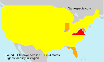 Surname Stefanye in USA