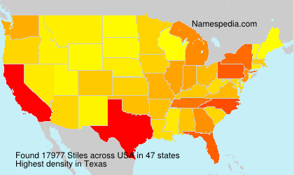 Surname Stiles in USA