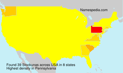 Surname Stockunas in USA