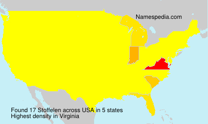 Surname Stoffelen in USA