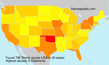 Surname Streck in USA