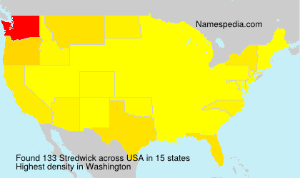 Surname Stredwick in USA
