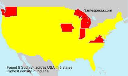 Surname Sudhish in USA