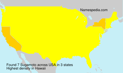Surname Sugamoto in USA