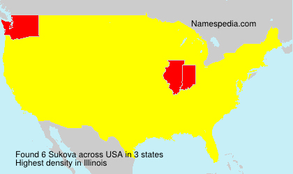 Surname Sukova in USA