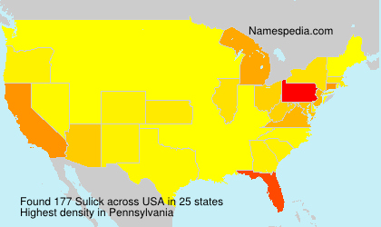 Surname Sulick in USA Surname Sulick in USA